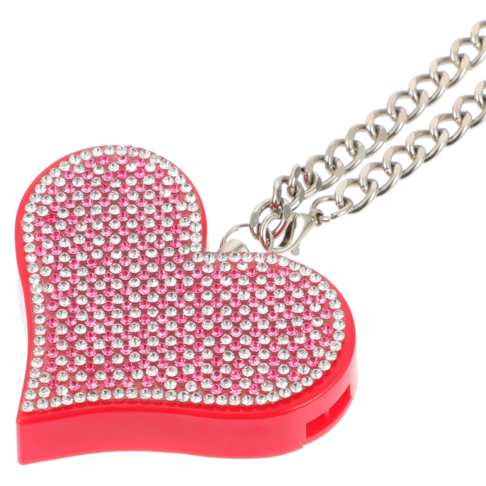 

Portable Personal Safety Heart-shape Alarm ABS Self- Siren Keychain Compact Lightweight Joggers Elderly Disabled Night