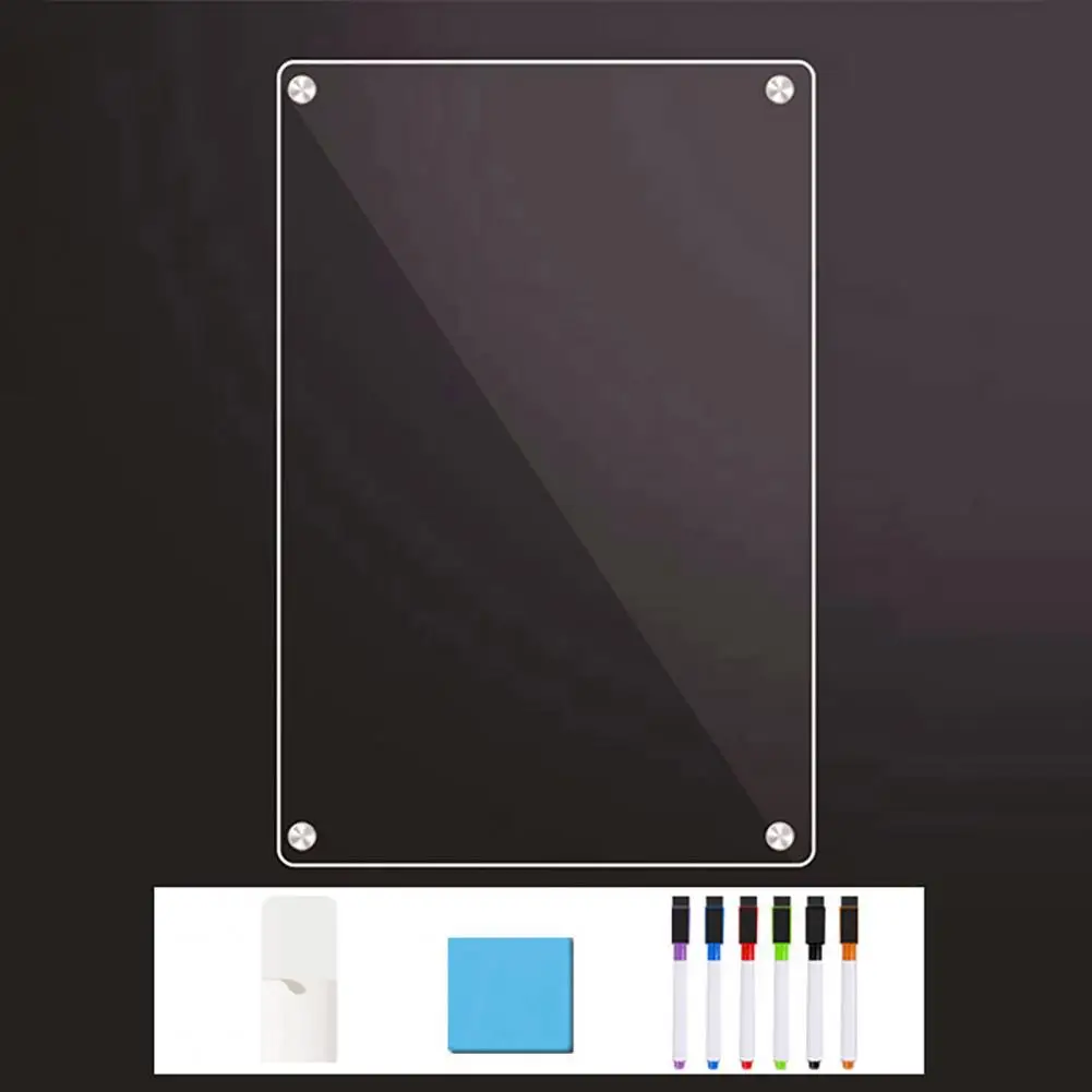 자석 냉장고 달력 냉장고 투명 아크릴 건조 지우기 보드, 가정용 정리함 화이트보드, 가족 플래너 보드