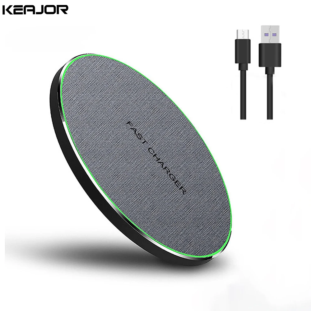 Wireless Charger Pad Ultra-thin Fast Wireless Induction Charging Station for iPhone 15 14 13 12 Pro Max Samsung S24 S23 Xiaomi