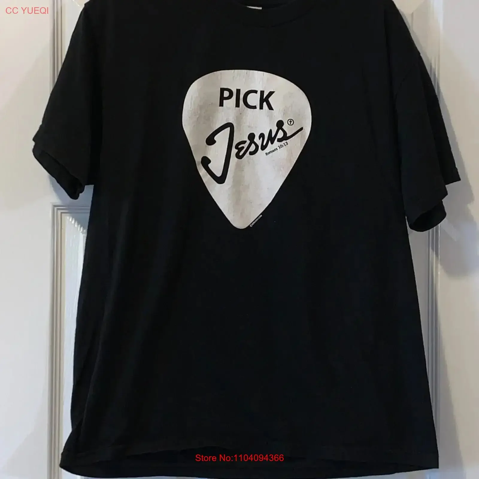 Camiseta Y2K PICK JESUS BY TENNESEE RIVER TALLA L, CIRCUNFERENCIA DE PECHO HASTA 22, LONGITUD 28, Estilo Vintage, Lavada, Suave y Elegante para Uso Diario
