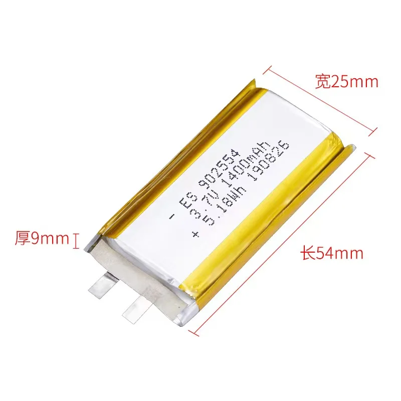 buy more will cheap Polymer lithium battery manufacturer 902554-1400mah massager electric toothbrush battery cell