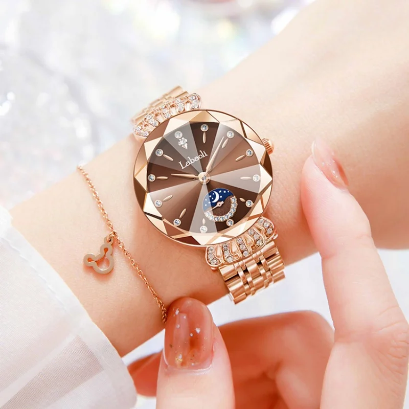 New Fashion Diamond Women's Watch Women's Luxury Brand Watch Elegant Casual Bracelet Waterproof Fashion Quartz Women's Watch Timer