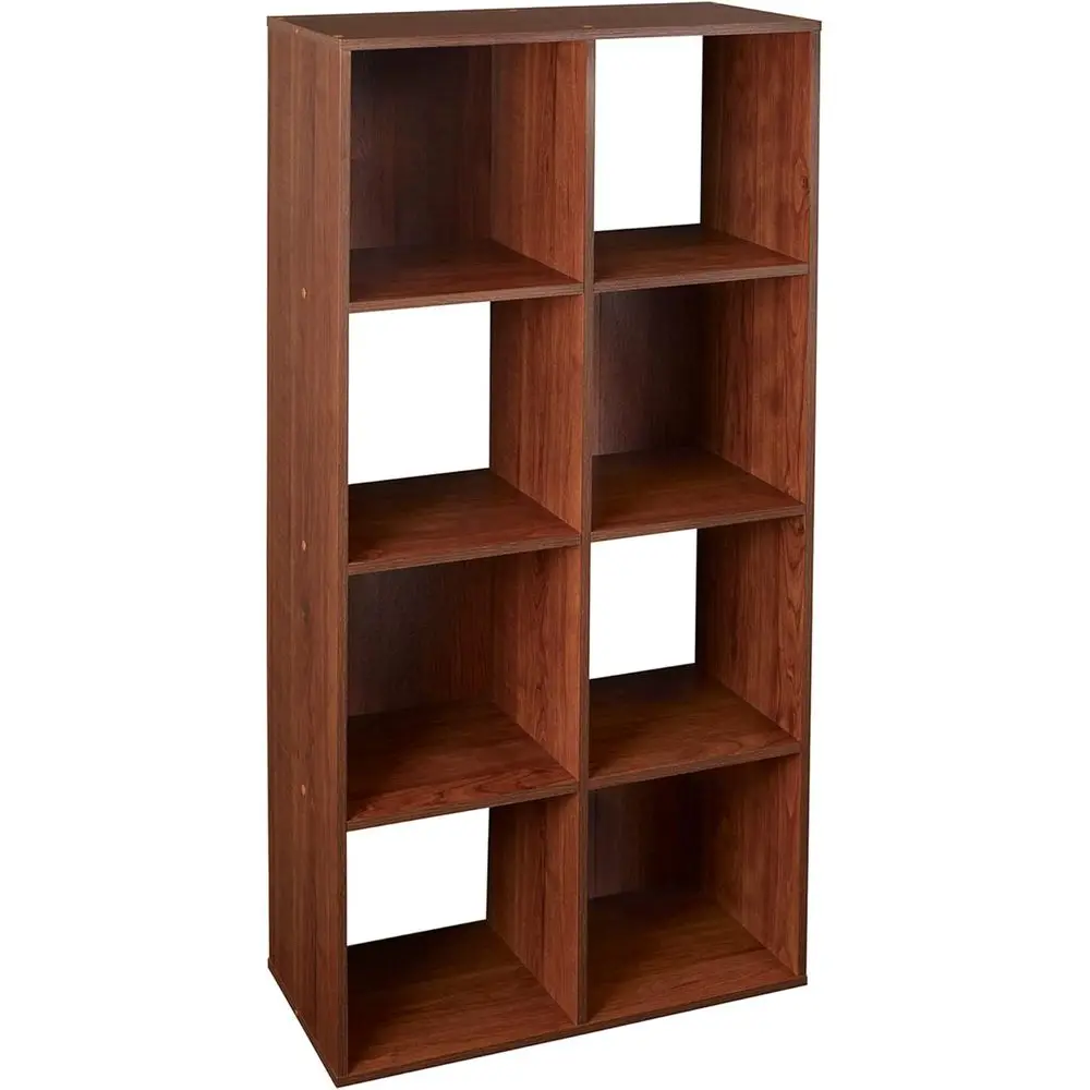

Cubeicals 8 Cube Storage Shelf Organizer Bookshelf, Stackable, Vertical or Horizontal, Easy Assembly, Wood, Dark Cherry Finish