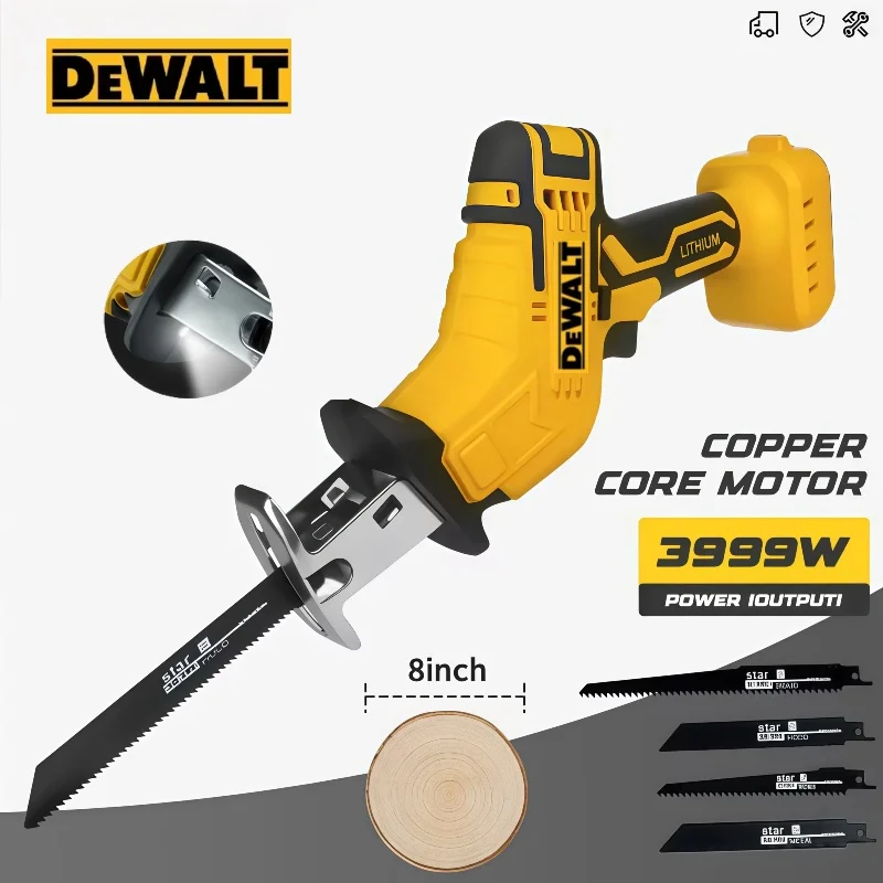 

Dewalt Cordless Reciprocating Saw 2800RPM Brushless Electric Multifunctional Metal Wood Pipe Cutting Saw For 20V Battery