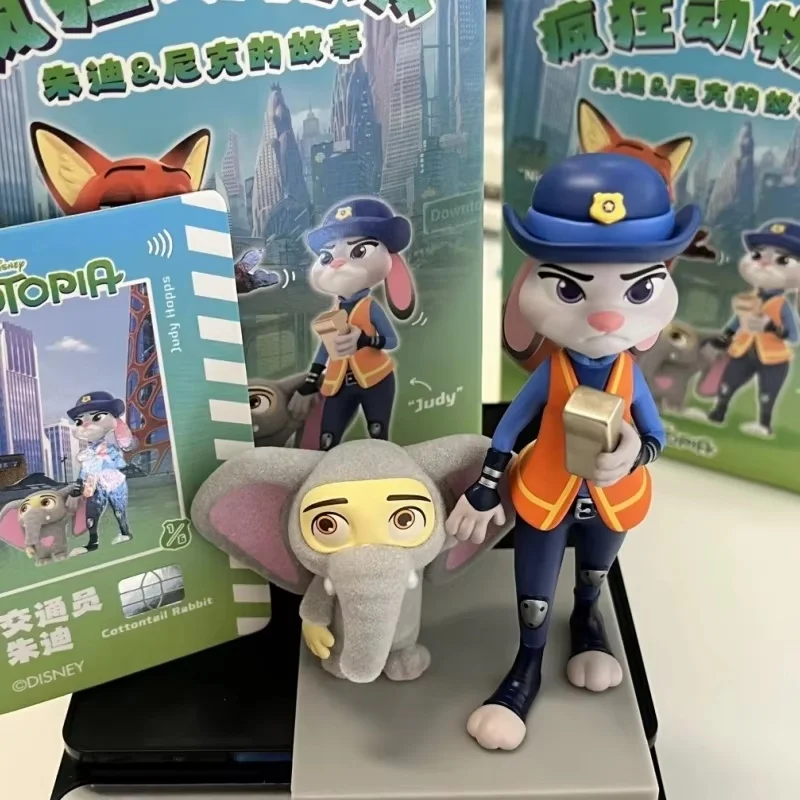 Disney Zootopia Judy และ Nick'S Story Series กล่องตาบอดอะนิเมะ Figurines ตุ๊กตาตุ๊กตาของขวัญเด็กเดสก์ท็อปคอลเลกชันของขวัญ