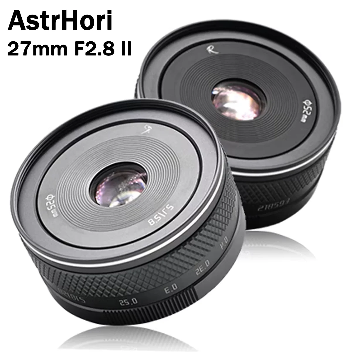 AstrHori 27mm F2.8 II Large Aperture APS-C Manual Lens Compatible with Fuji Fujifilm X-Mount Mirrorless Camera X-E2 X-E3 X-A1