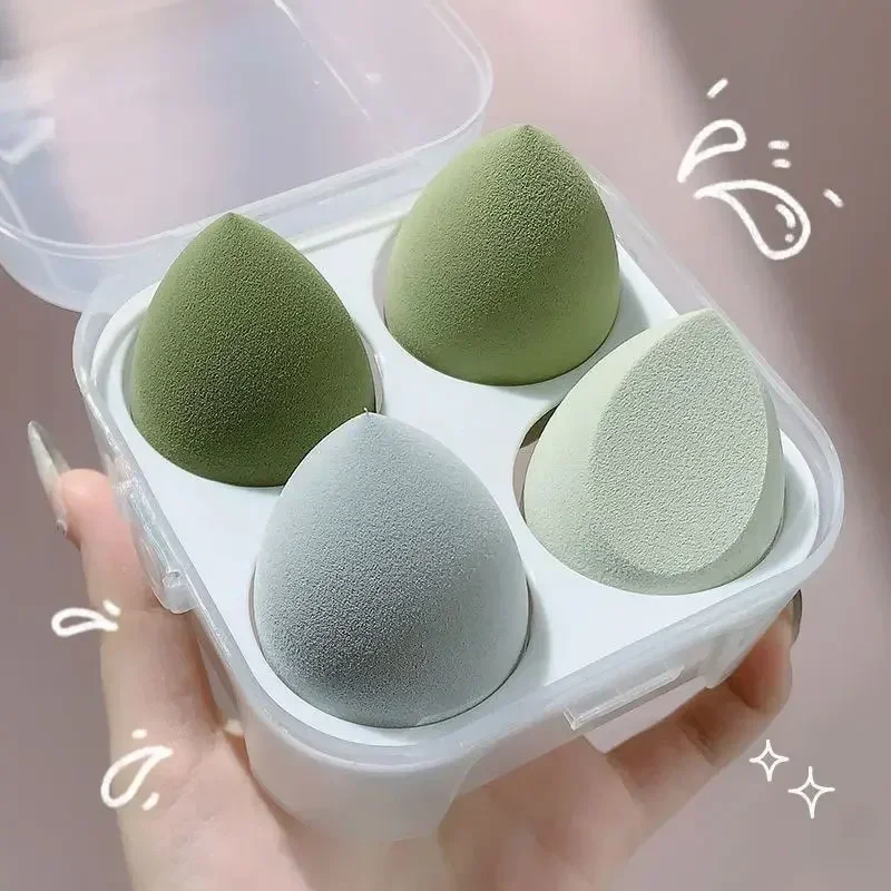 1/4 Stuks Make-Up Spons Poeder Puff Droge En Natte Gecombineerde Schoonheid Cosmetische Bal Foundation Poeder Puff Cut Make-Up Sponsgereedschap