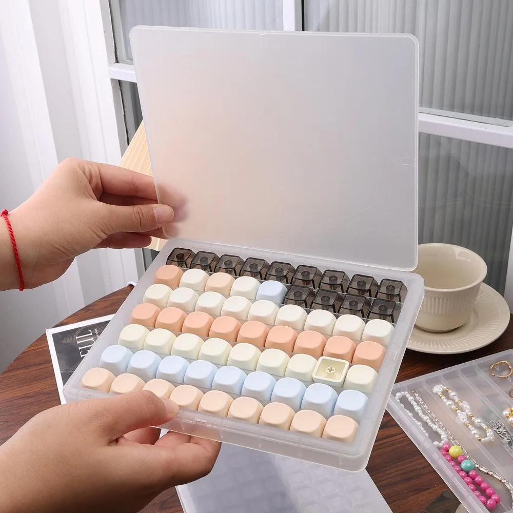 Matte Clear Keycap Storage Case Dust Box Keycap Collection Keycaps Switches Storage Box Transparent Bag Keycaps Switch Cover