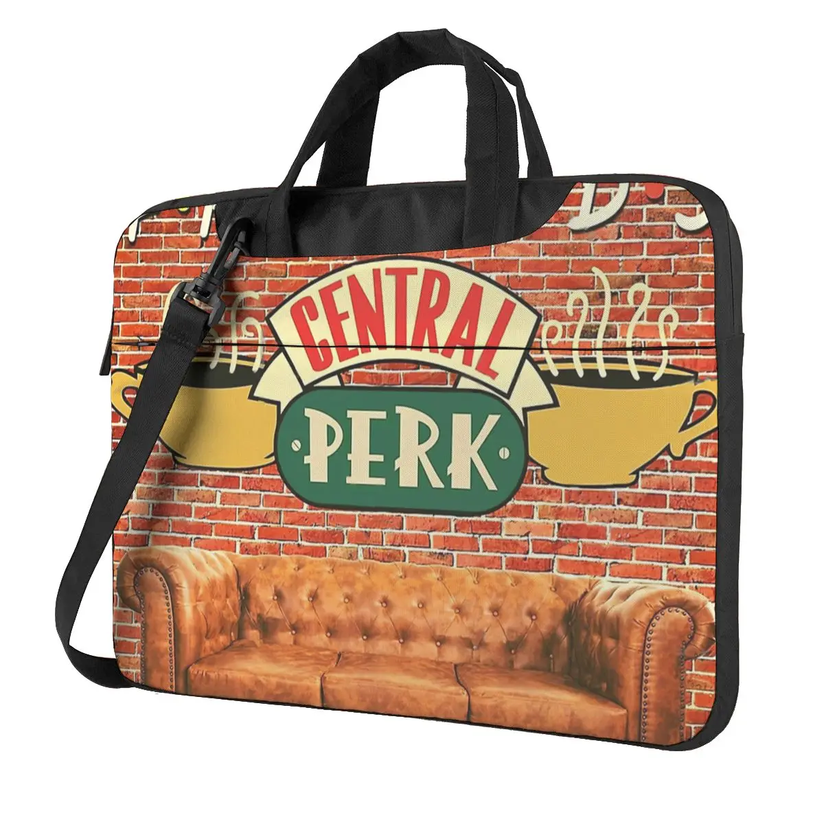 

Hello It's Central Perk, Central Perk Laptop Bag Case Protective Vintage Computer Bag Bicycle Crossbody Laptop Pouch