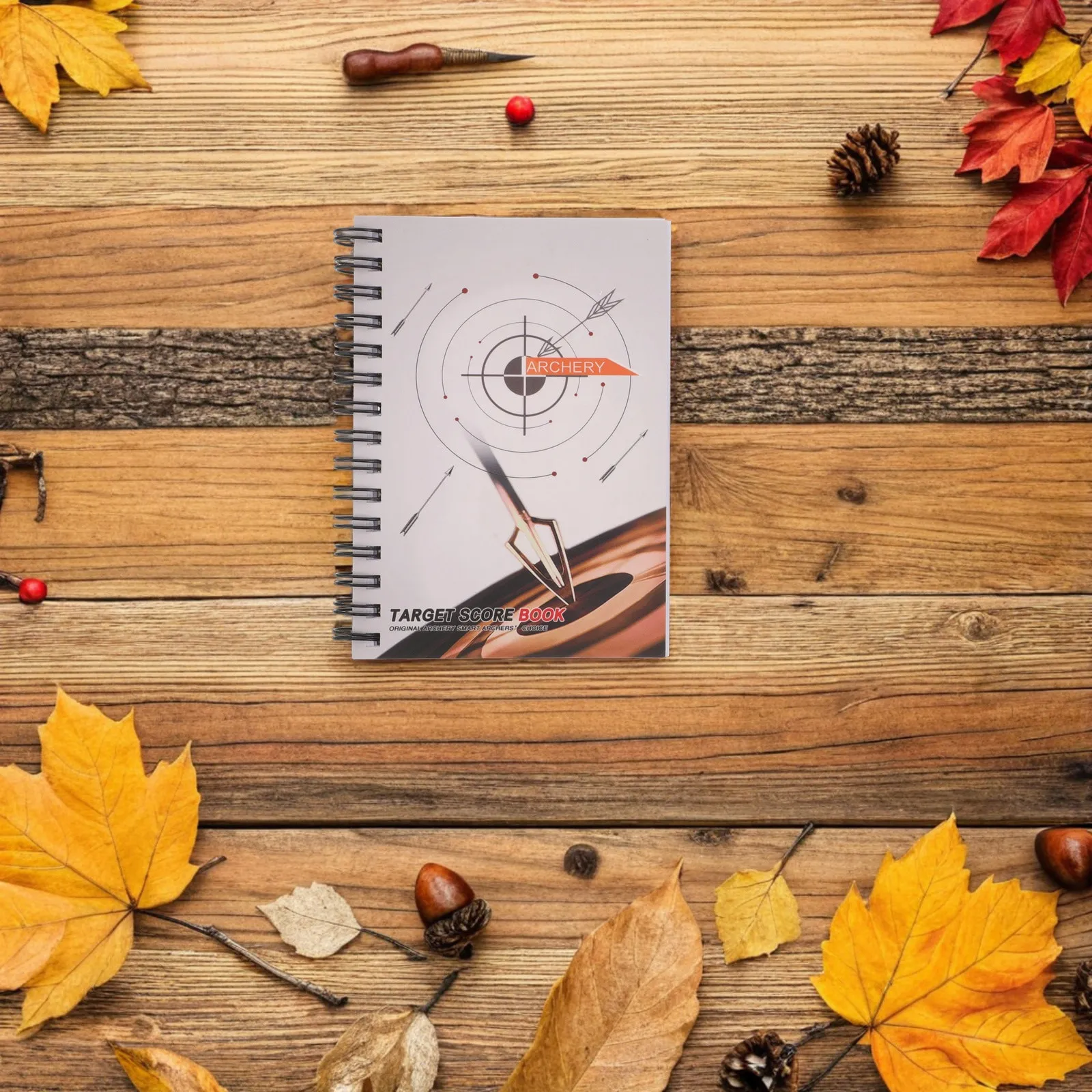 2Pcs Archery Score Book White Black Design Portable Coaching Journal Spiral Bound Practice Log for Tournament Training
