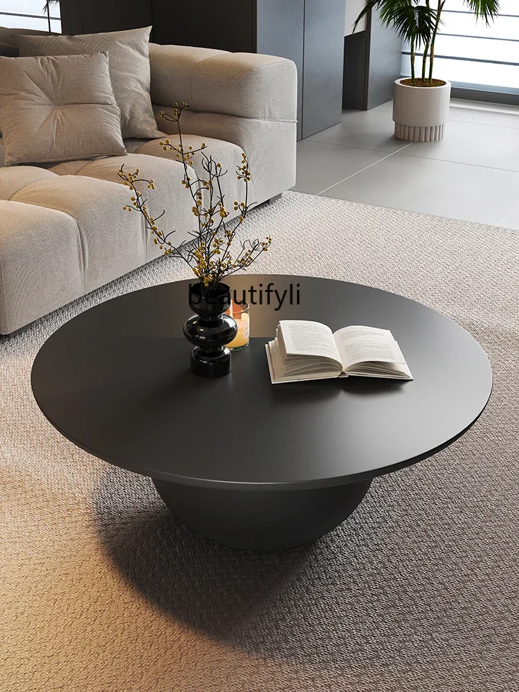 Italian minimalist coffee table living room home creative fiberglass round tea table artistic sense