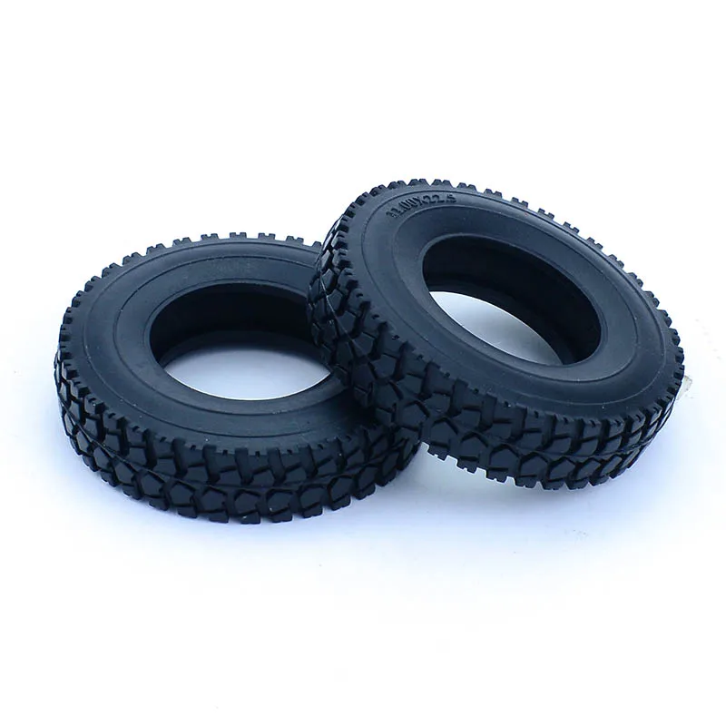 1 Pair 20mm Rubber Tire Tyre for 1/14 Tamiya RC Dump Truck SCANIA 770S R620 VOLVO BENZ Arocs MAN TGX LESU Car Accessories