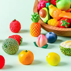 10Pcs Watermelon Orange Apple Banana Pineapple Mango Durian Cherry Tomato Figurine Miniature Fairy Garden Decoration Accessories