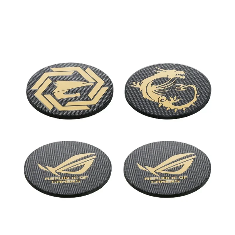 Computer 12CM Case Fan Stickers for AORUS/ROG/MSI Gold-plated Chassis Decorative Stickers DIY PC Accessories