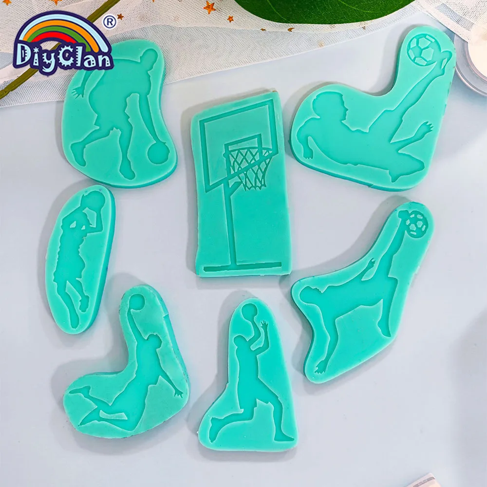 Sports Series Cake Decoration Silicone Mold Baseball Football Basketball Cake Chocolate Sugar Crafts Kitchen Baking Tools