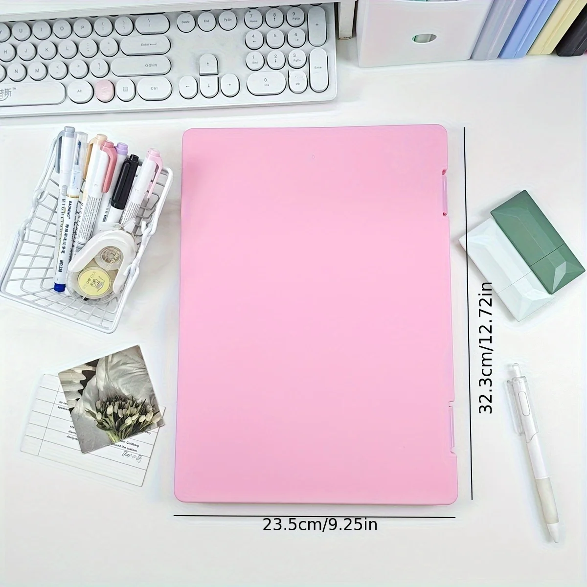 حامل ملفات متعدد الوظائف، ووسادة كتابة، ومشبك مستندات، ومنظم أوراق الاختبار، وتخزين العقد للوازم المكتبية #4