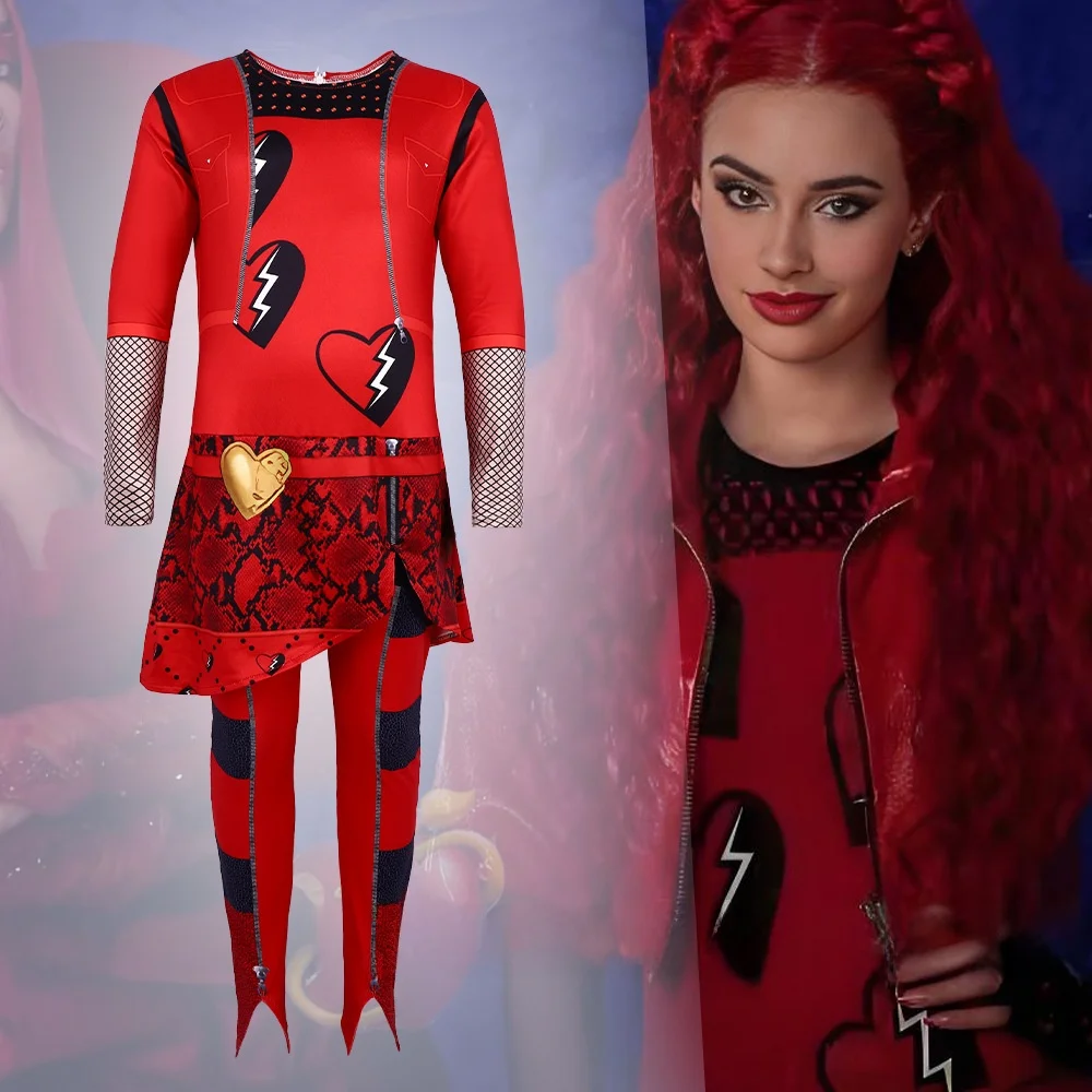 

Stage Performance Onesie Squeezing Clothes Halloween Cosplay Outfit Descendants Aftermath Triple Acetate Fiber 100% Women's F...