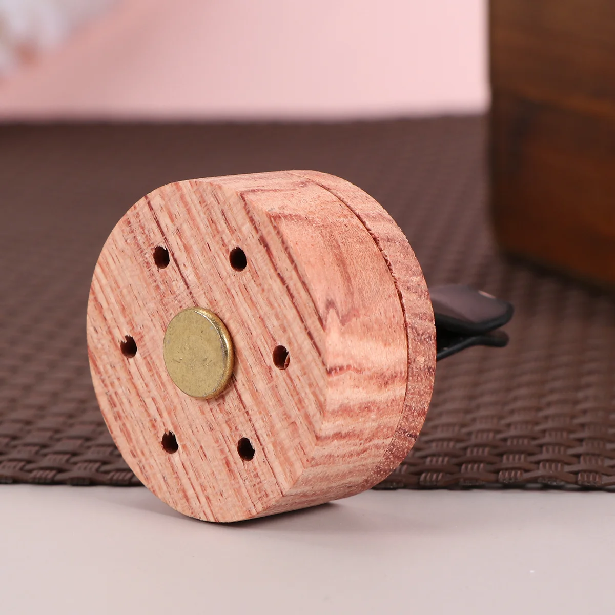 1 قطعة الناشر الضروري النفط الروائح الخشب جولة خشب الورد النوم المعونة مكتب المنزل هادئة تجديد الاسترخاء