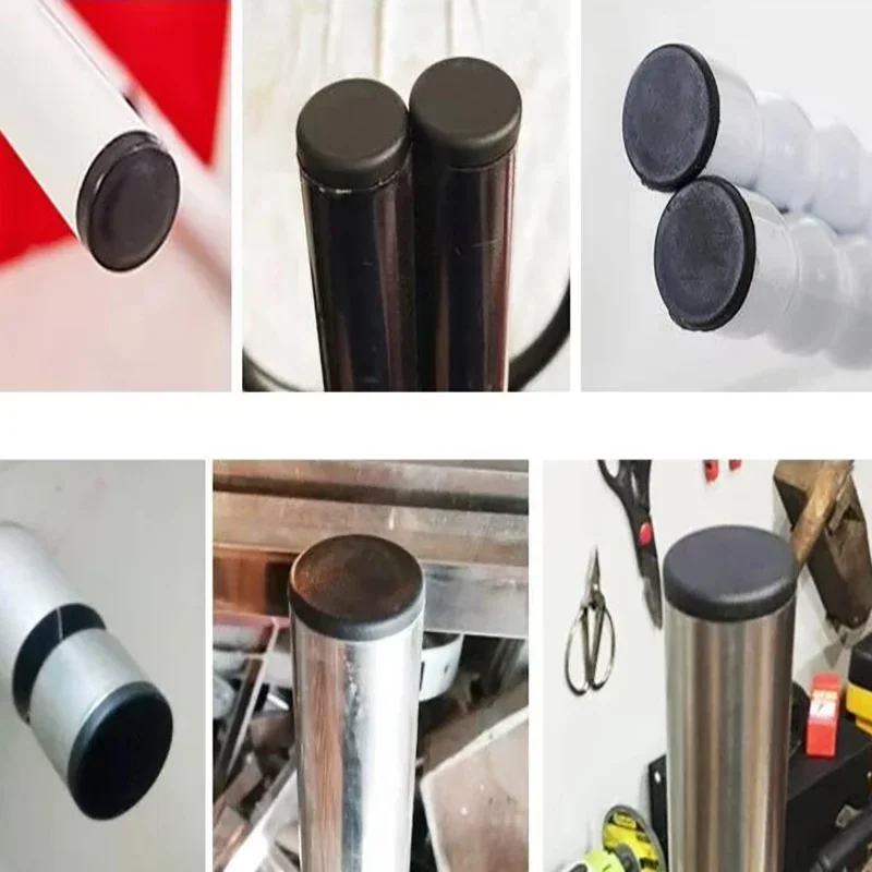 Diameter 12-100mm Plastic Round Pipe Plug Furniture Table Legs Chair Leg Pads Protective Cover Waterproof And Wear-Resistant