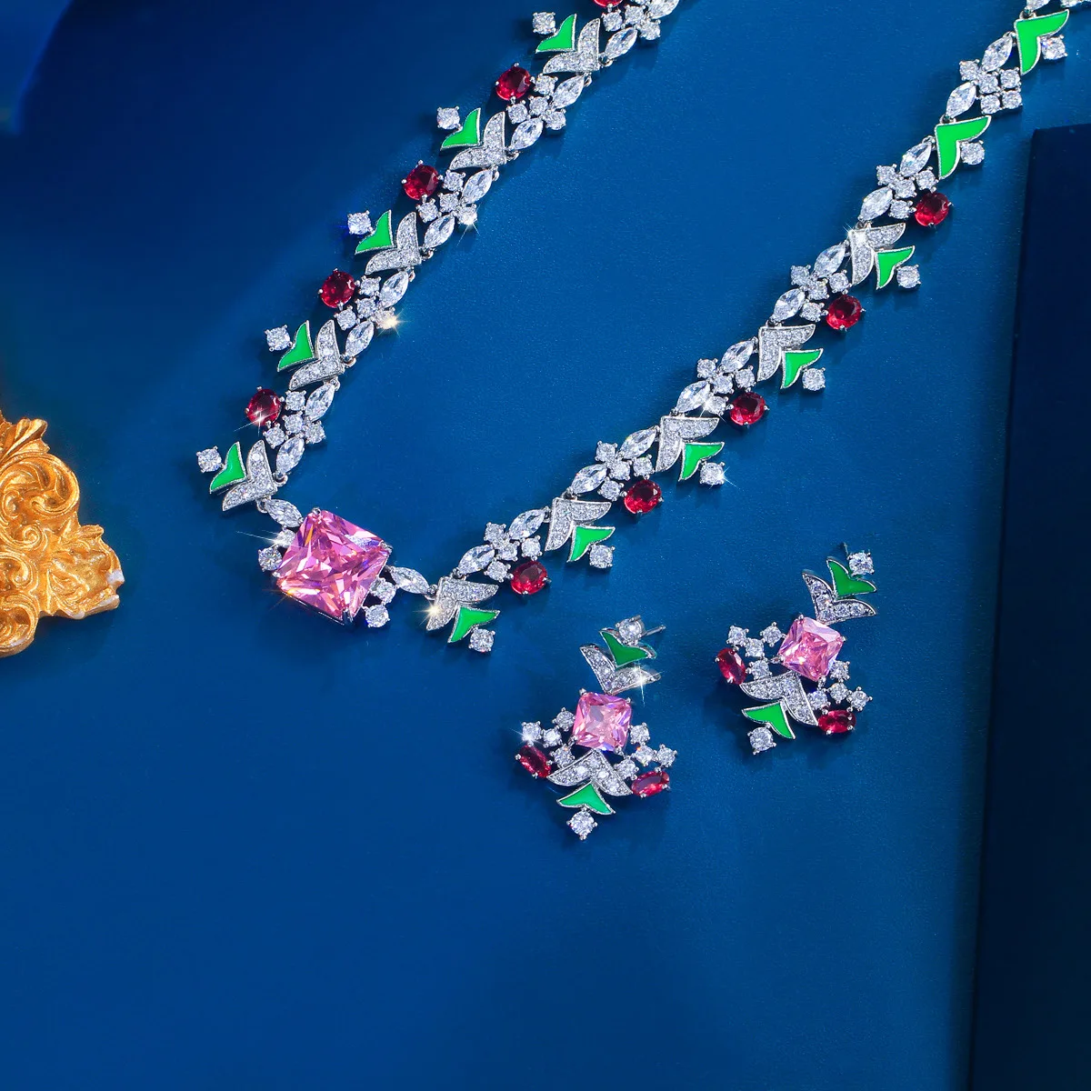 vintage-multicolor-cubic-zirconia-necklace-earrings-jewelry-set-for-luxury-women-wedding-party-statement-accessory-party-gift