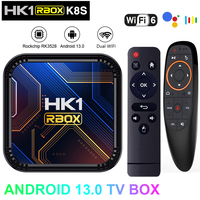 HK1 RBOX K8S Android 13 RK3528 Smart TV Box 5G Dual Wifi 4G 64G TVBOX 8K 4K BT Google Voice Assistant Media Player Set Top BOX