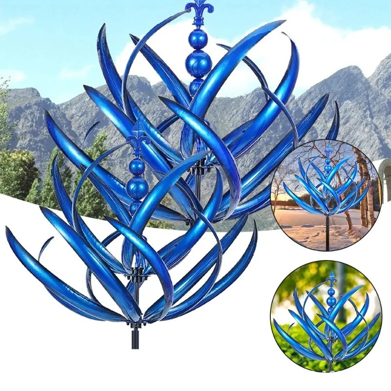 

Metal Wrought Iron Spinning Gyroscope Windmill Harlow Wind Rotator Wrought Iron Windmill Outdoor Courtyard