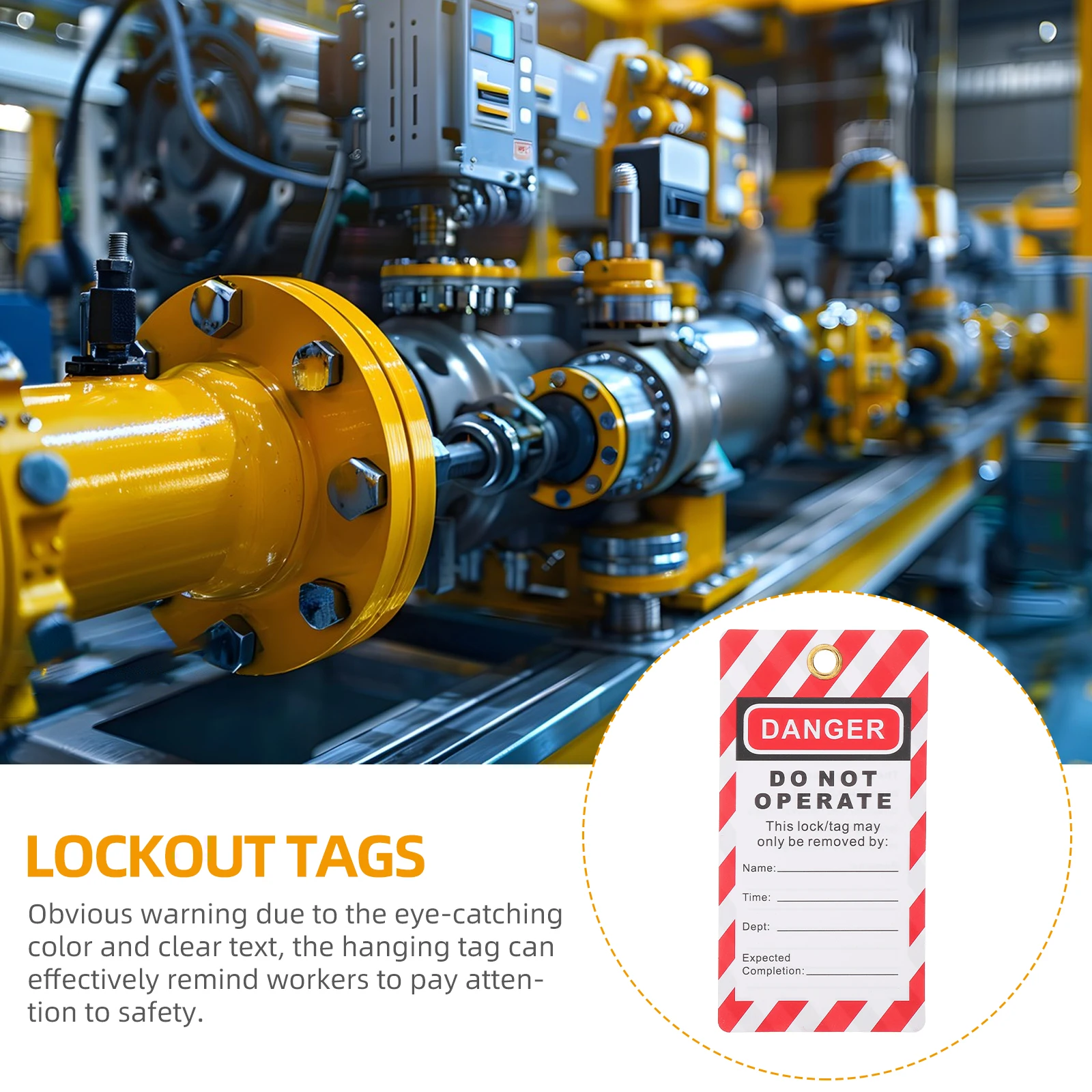 

10pcs Danger Tags PVC Lock Out Sticker for Equipment Repair Warning Industrial Traffic Signs