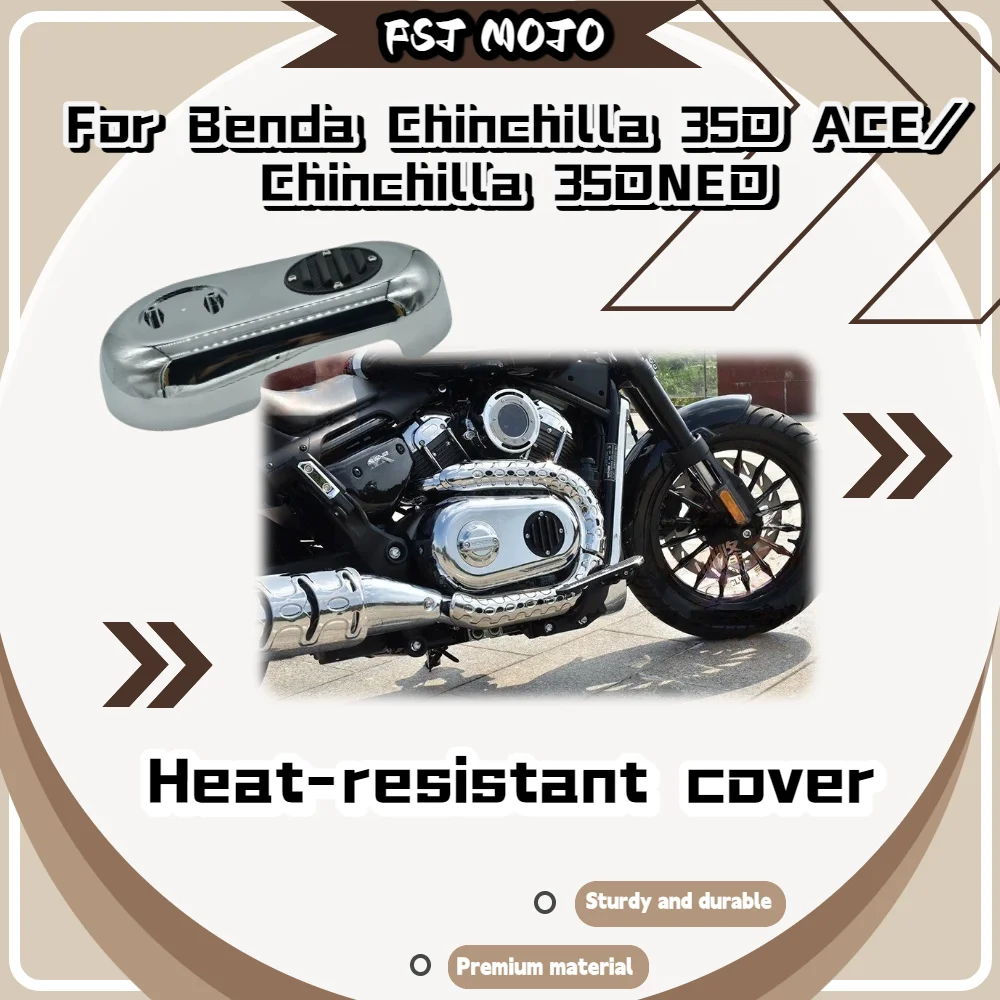For Benda Chinchilla 350 ACE/NEO Chrome Plated Clutch Cover Heat Shield, Thickened Anti-Scald Protector Accessories