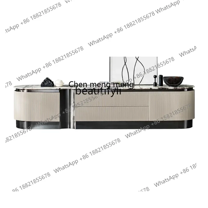 

xz1xzItalian light luxury marble TV cabinet, modern minimalist solid wood floor cabinet