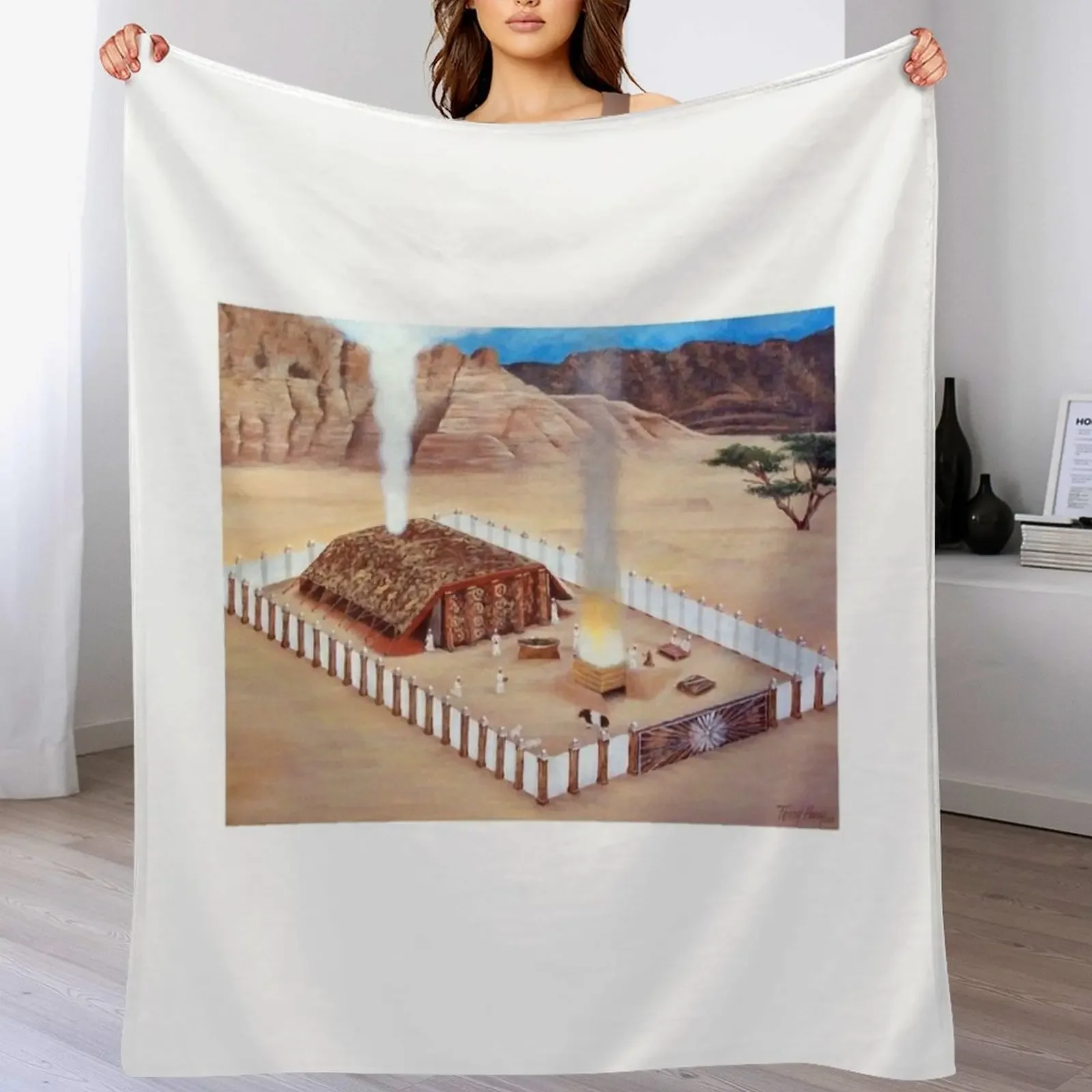 

New Tabernacle in the Wilderness Throw Blanket Luxury Throw Camping Soft Plaid warm winter Blankets