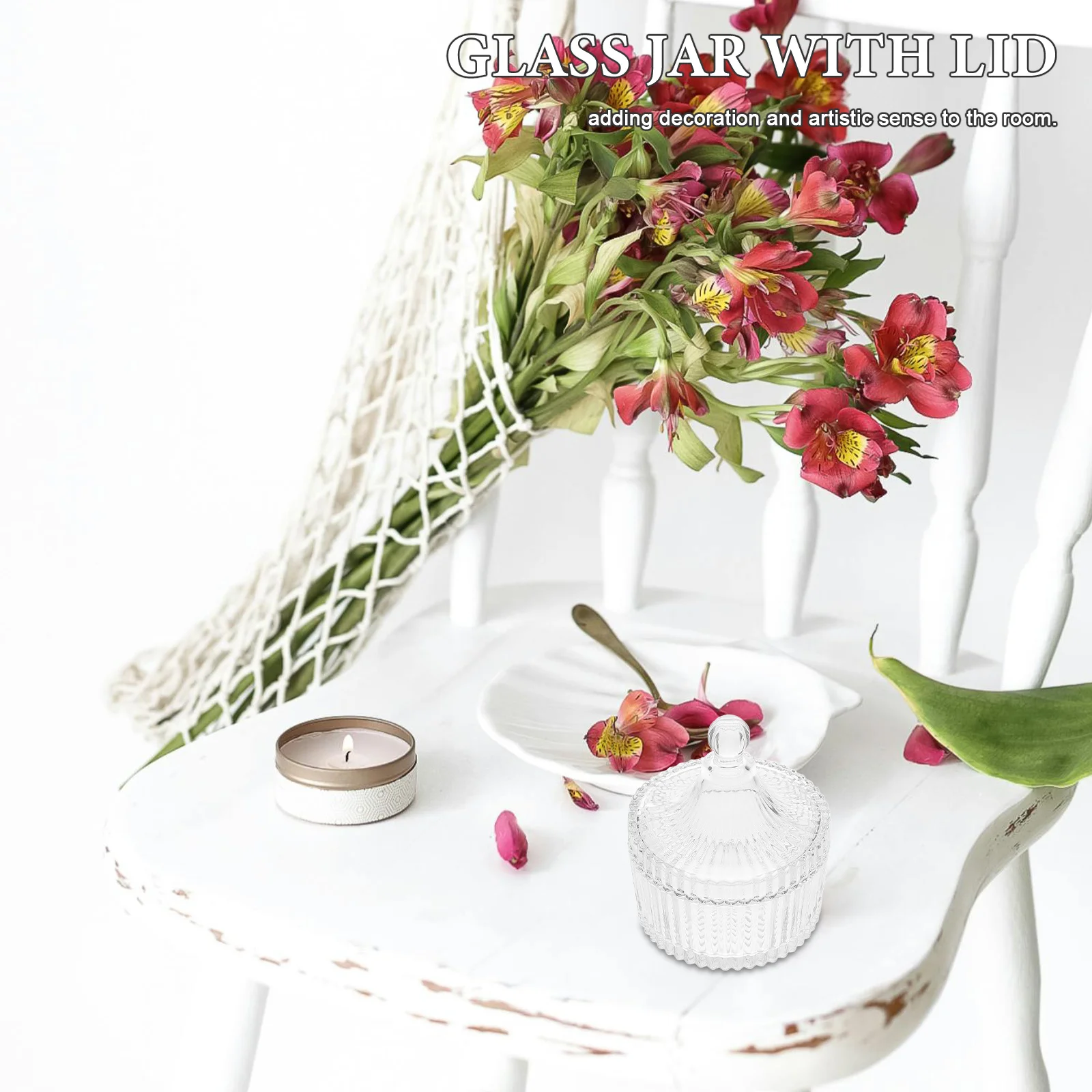 حامل زجاجي عتيق، شموع شفافة شفافة، وعاء زخرفي، تصميم متعدد الوظائف، ديكور منزلي أنيق، صغير