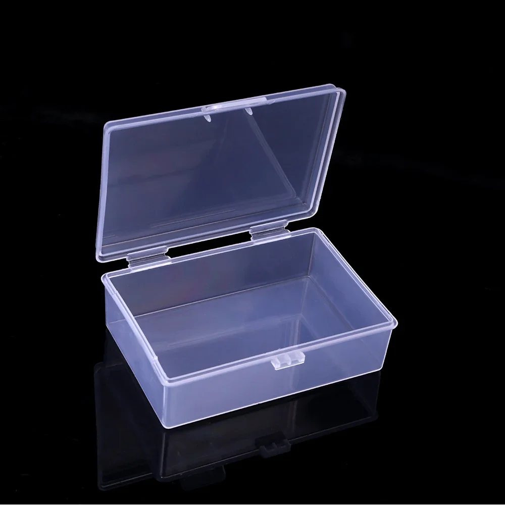 Clear 1Pcs PP Storage Box Mini Transparent Plastic Case Container Rectangular Box Packaging Box For Jewellry Beads Small Items