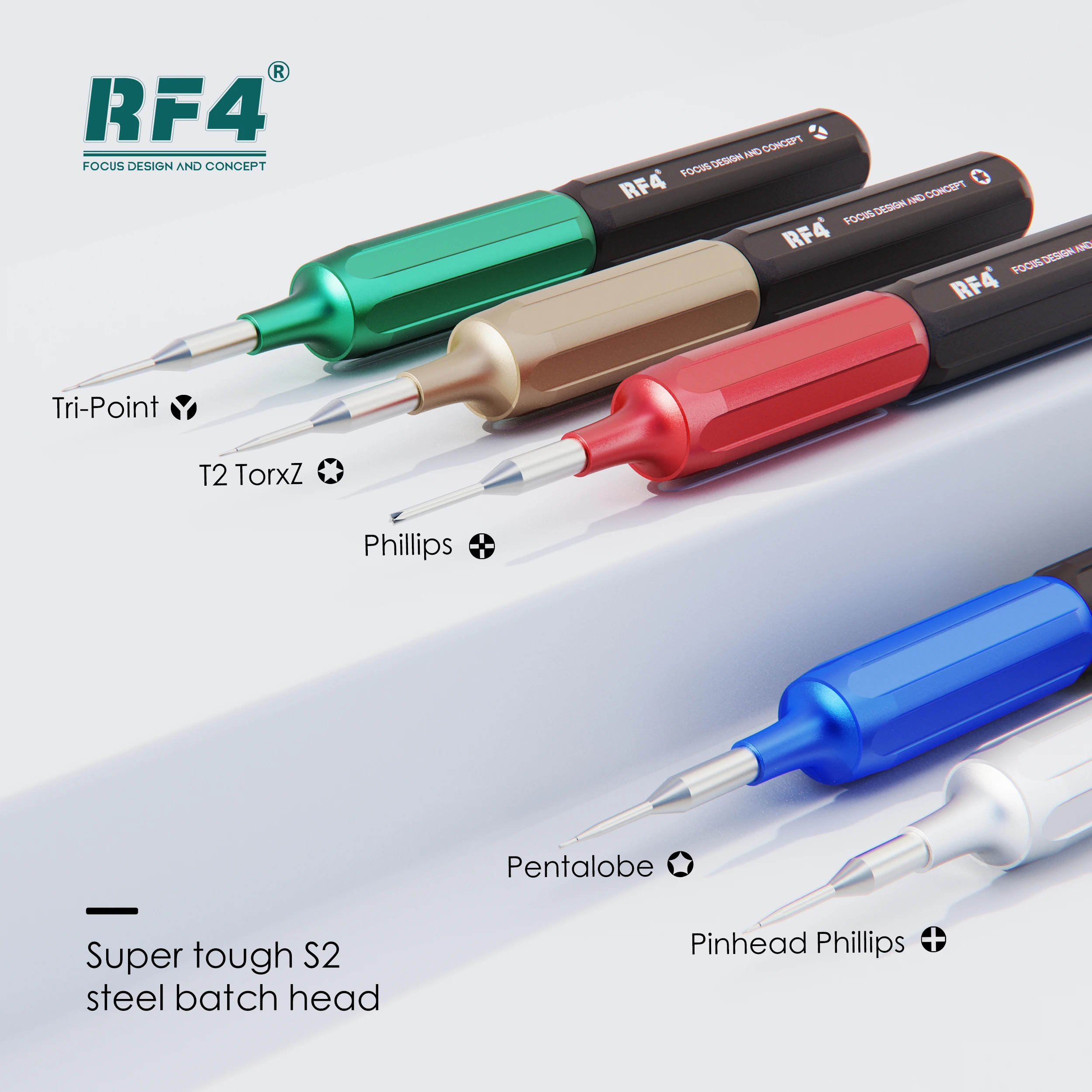 RF4 New Double-bearing 5 In1 Screwdriver Set Precision Product Disassembly Maintenance Screw Manual Tools RF-SD10