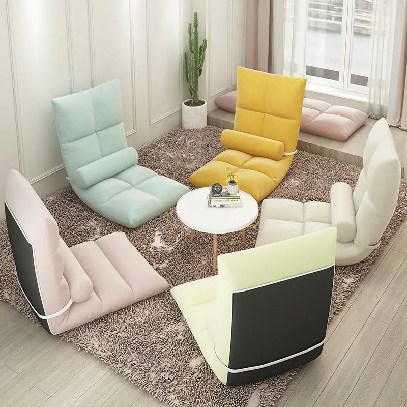 Home Single Sofa Bed Back Chair Bedroom Single Sofa Girls Comfortable Bay Window Small Sofa Folding Chair Tatami Cushion