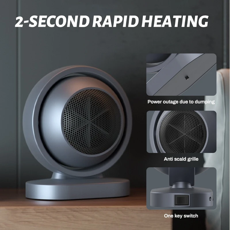 سخان صغير لسطح المكتب ، فرن كهربائي موفر للطاقة في المنزل ، مريح ، أرض جديدة ، شمس ، حرارة سريعة