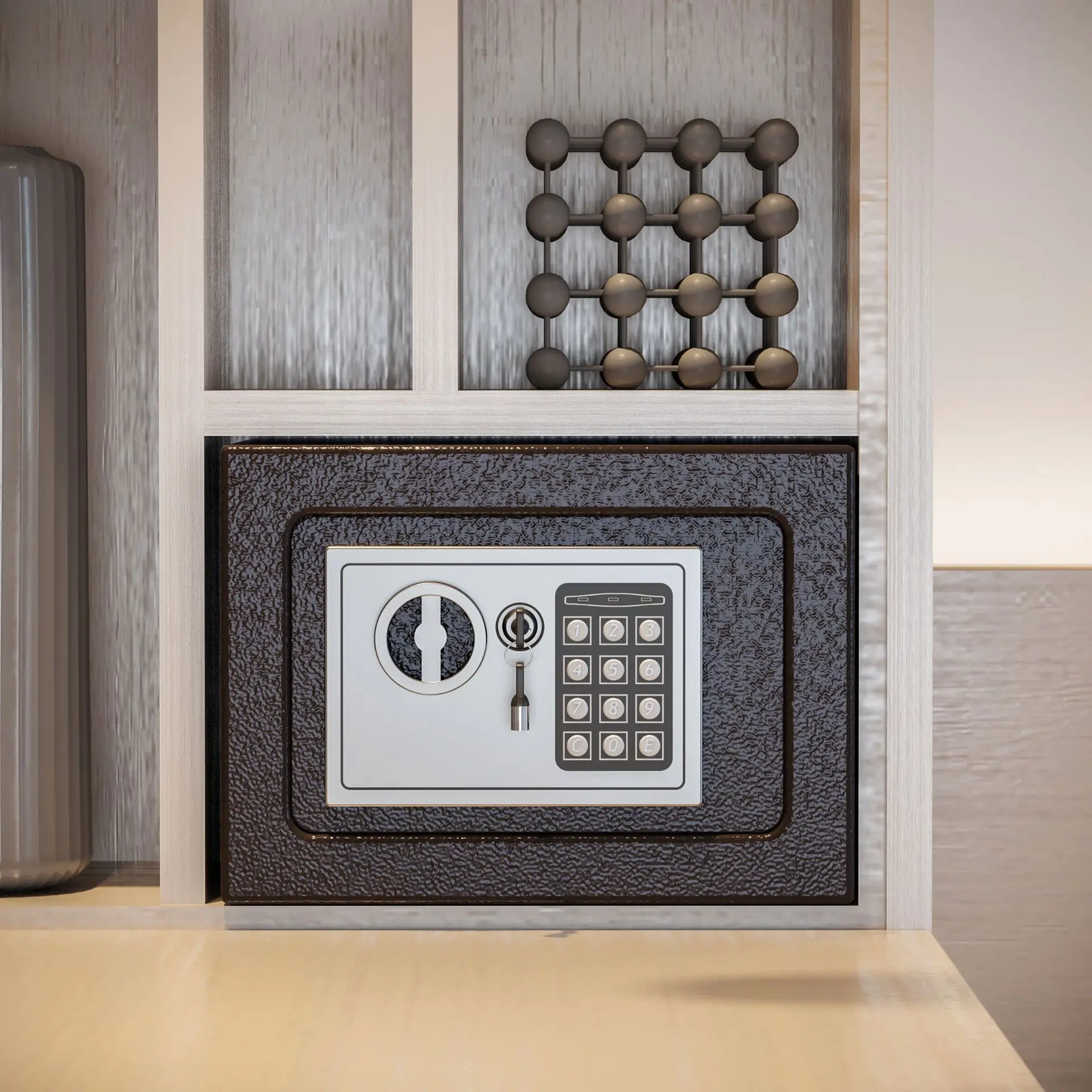 Small Home Safe Office Home Coin-operated Password Box Bedside Wardrobe Password Key Piggy Bank