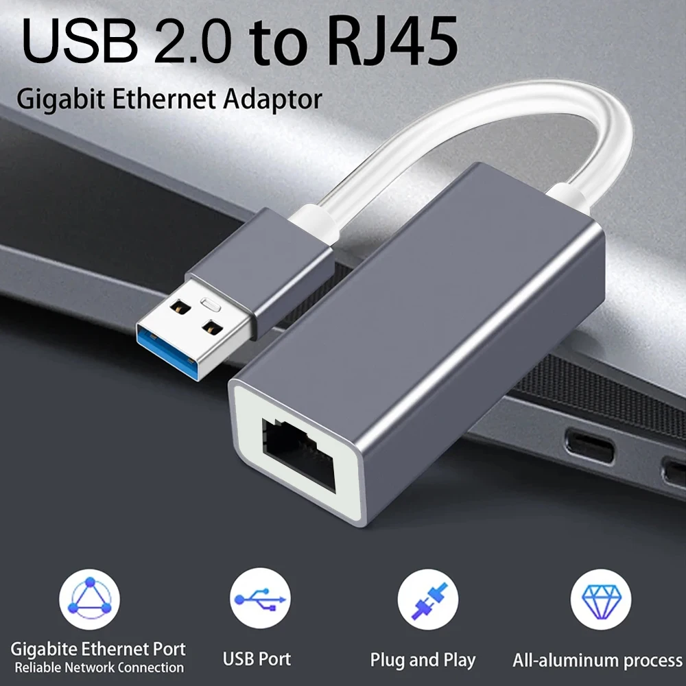 Macbook,pc,Windows,xp,7, 8, 10, Android, USB,LAN,インターネットケーブル用のイーサネットアダプタータイプCからrj45,ネットワークカード,2.0