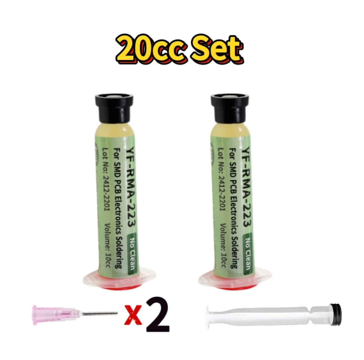 YF-RMA-223 Soldeerpasta 10CC Naaldbuis Type Rosin Soldeer Flux Reparatie Lassenolie voor Telefoon PCB BGA SMD Rework