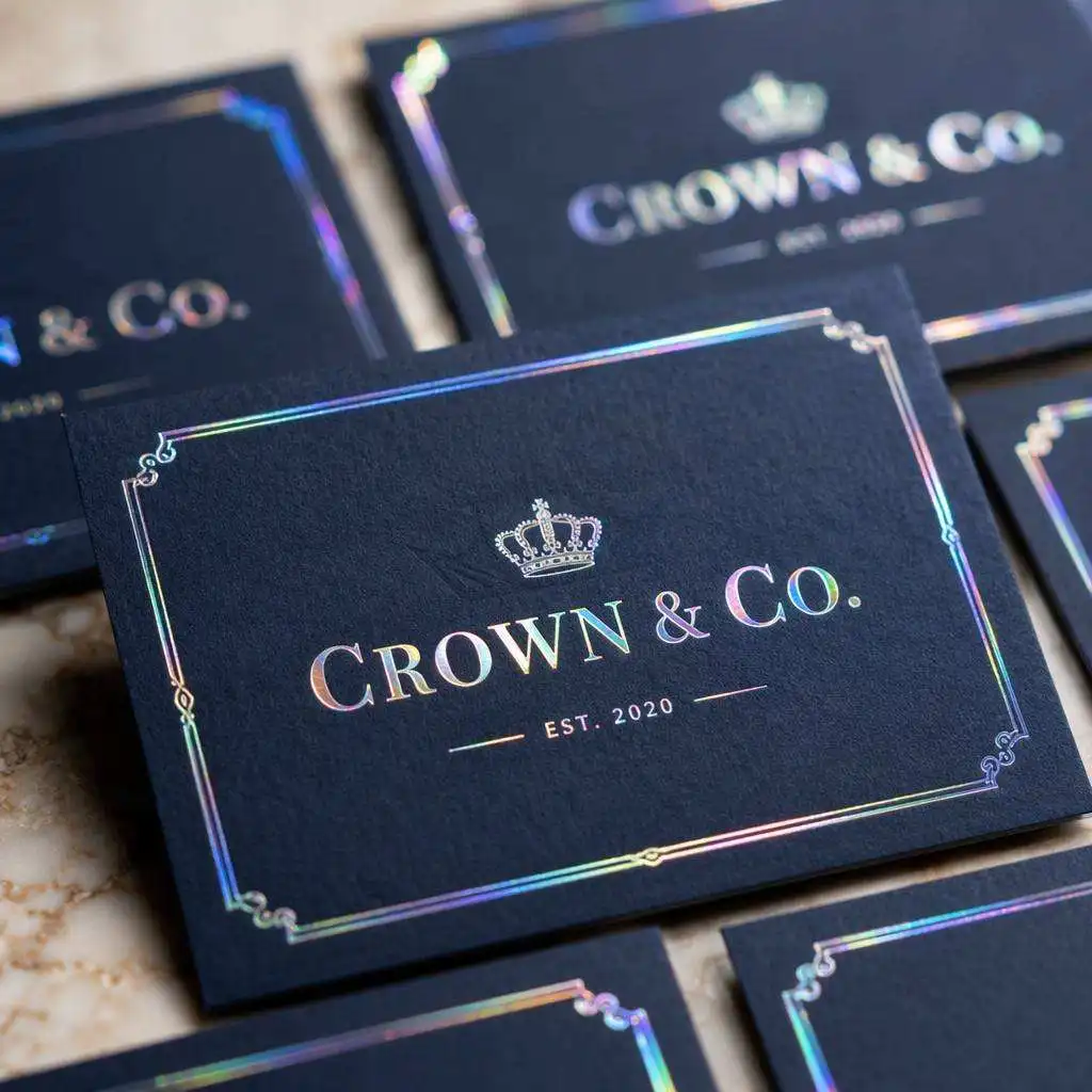 Customized Business Card VIP Paper Business Card Printing Holographic Laser Logo Enterprise Thank You Card