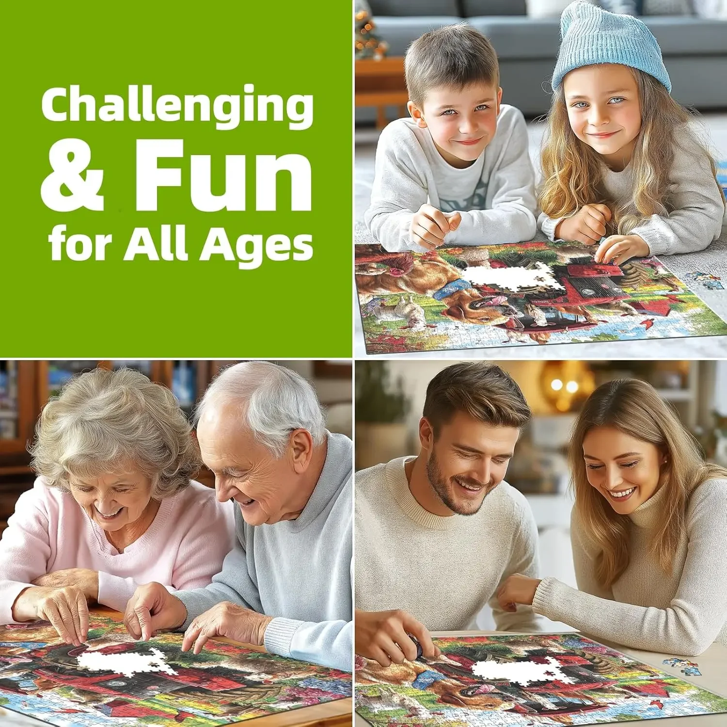 1000/500/300 Stück „Die kleine Schildkröte, die singt liebt“, Puzzle für herausforderndes Familienaktivitätsspiel, Urlaub, Geburtstagsgeschenk