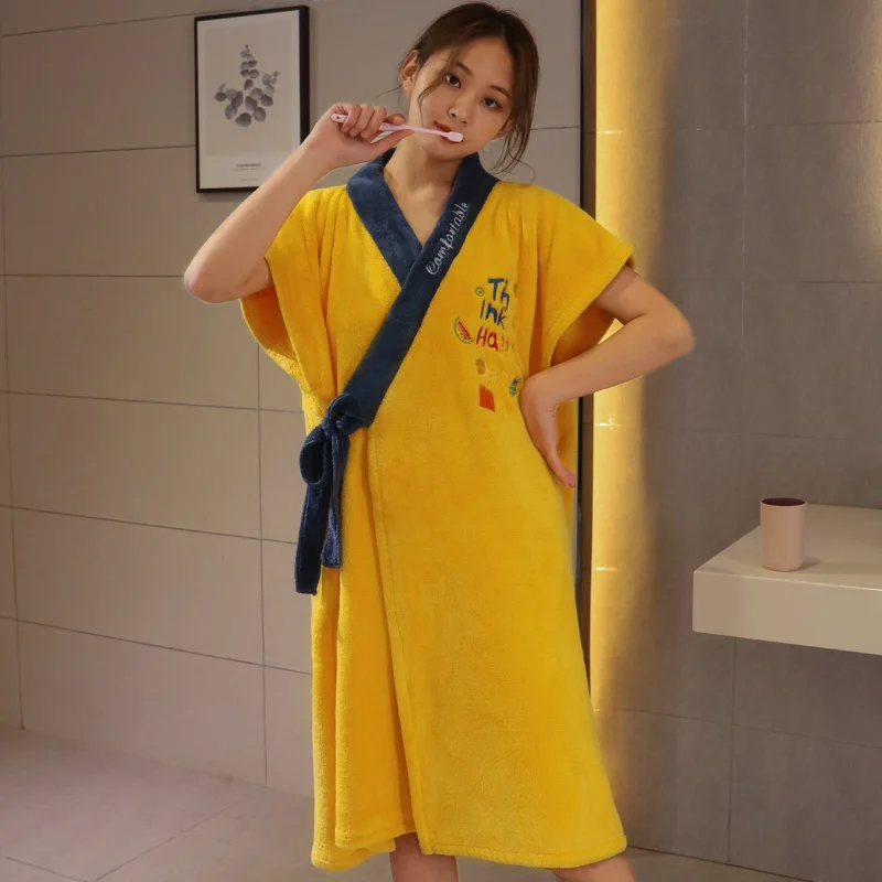 

2022 Sauna Microfiber Bath Towel Goods for Home and Comfort Bathroom Towels Bathrobe Terry Female Wearable Robe Dress Towel