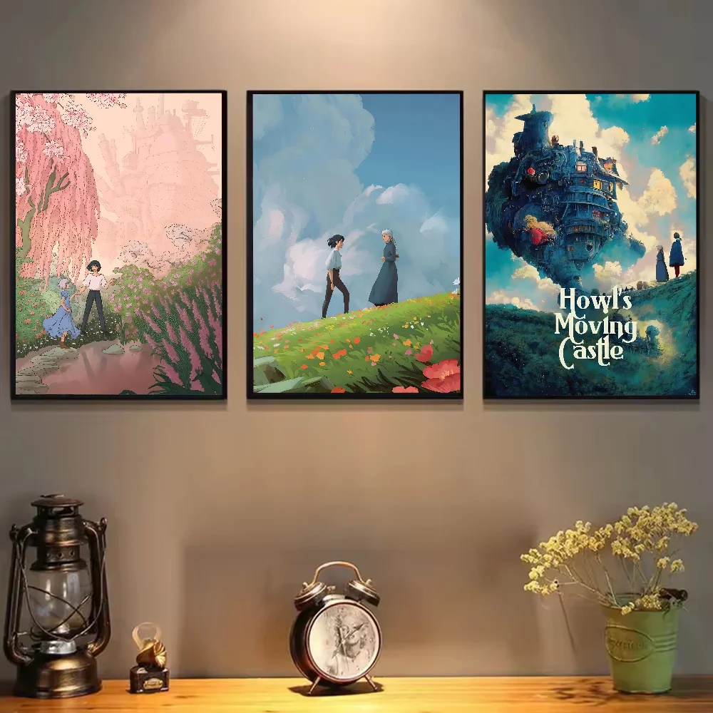 تتحرك H-Howl S-صوفي القلعة المشارك ذاتية اللصق الفن ورق مقاوم للماء ملصق مقهى بار غرفة جدار ديكور