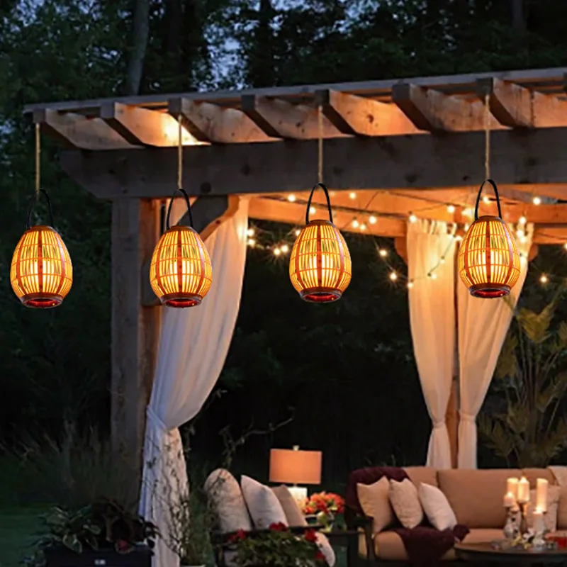 

LED Solar Portable Light Garden Lamp Courtyard Floor Lamp Outdoor Terrace Hanging Light Waterproof Automatic Lighting