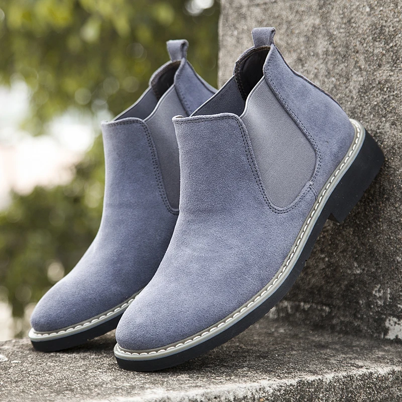 

Chelsea Autumn Winter Men Boots Simple Elegant Frosted Cotton Added Comfortable Warm Youthful Fashionable