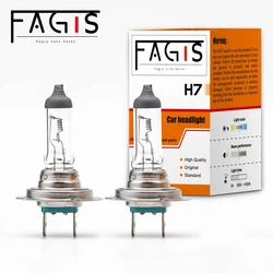 Fagis 2 Pcs H7 24V 70W 3350K Warm White Truck Auto Headlight Fog Lamp Car Light Source Parking Halogen Bulb