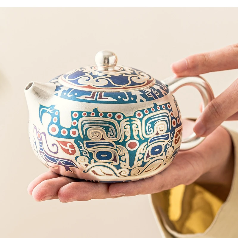 

Керамический горшок Xishi с узором Taotie 999, большой чайник, одинарный высококачественный чайный кунг-набор