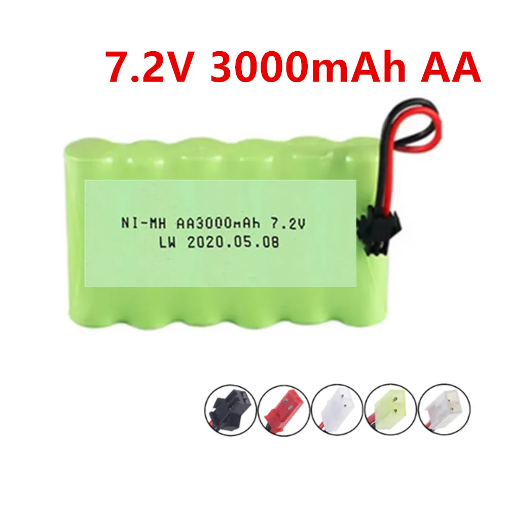 7.2V 3000mah 2800mAh NI-MH Battery for Remote control electric toy boat car truck 7.2 V 2400mAh AA nimh Rechargeable Battery