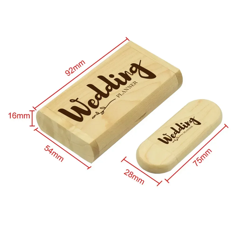 USB Flash Drive TYPE-C 2 in 1 Memory Stick 2.0 Wooden/Bamboo Pendrive 4GB 8GB 16GB 32GB 64GB 128GB Free Logo Wedding Gift