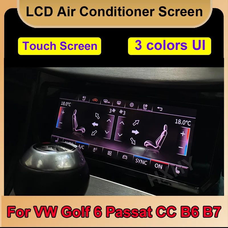 

Air Conditioning Climate Control Screen AC Panel Touch Board LCD Digital For VW Golf 6 Passat CC B6 B7 AC