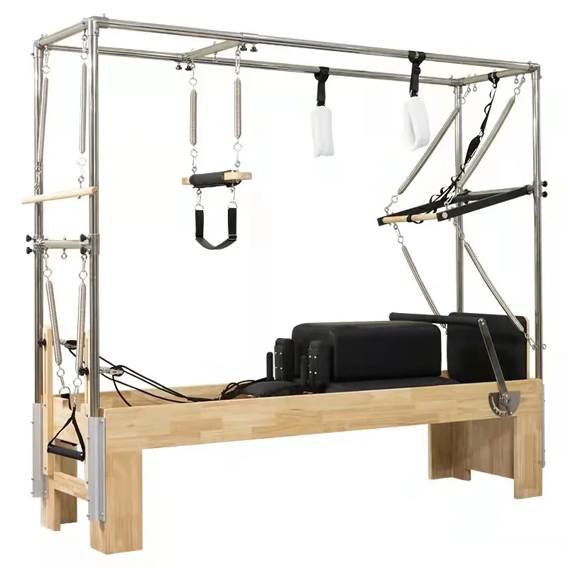

Pilates Reformer Vintage Pilates Equipment Maple Wood Pilates Reformer Machine for Home Workouts